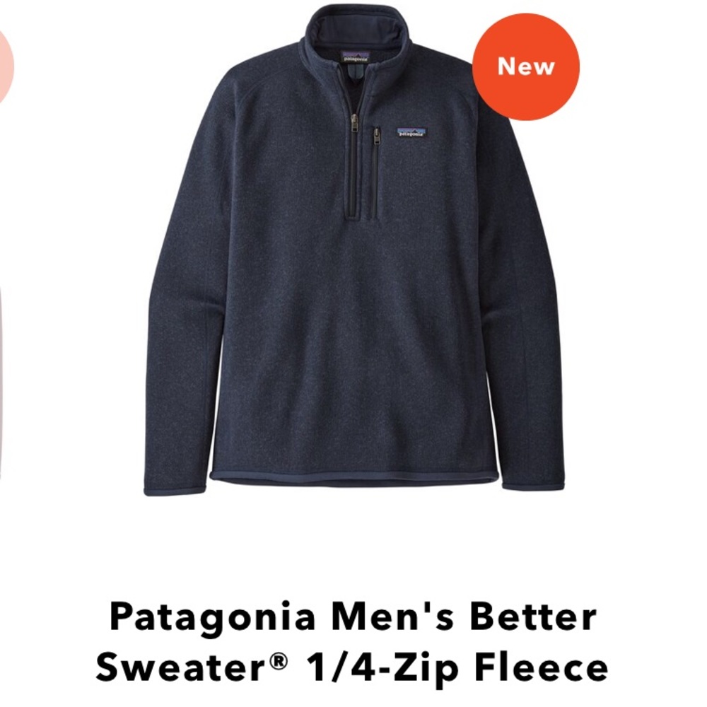 Patagonia Better Sweater 1/4 Zip Pullover Navy